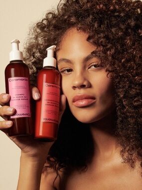 NWT Ceremonia Bundle Set: Shampoo & Conditioner — Damaged Hair + Scalp Brush